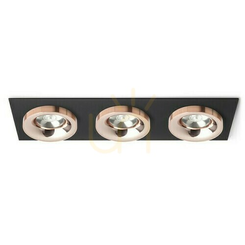 Kontrola Sharm Sq Iii Zapuštěné svítidlo černá měď/měď 230 V Led 3x10 W 24° 3000 K