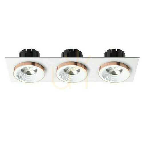 Kontrola Sharm Sq Iii Zapuštěné svítidlo White Copper 230 V Led 3x10 W 24° 3000 K