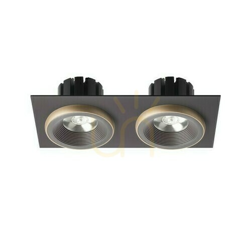 Kontrola Sharm Sq Ii Zapuštěné svítidlo Bronze/Pearl Gold 230 V Led 2x10 W 24° 3000 K