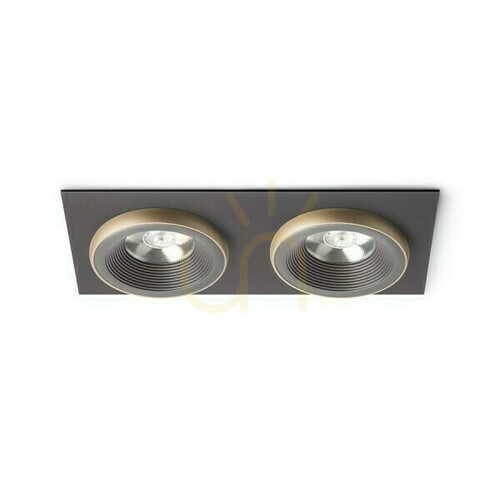 Kontrola Sharm Sq Ii Zapuštěné svítidlo Bronze/Pearl Gold 230 V Led 2x10 W 24° 3000 K