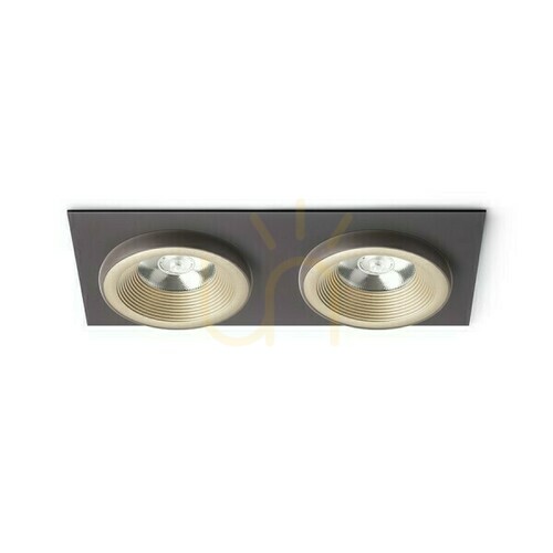 Kontrola Sharm Sq Ii Pearl Gold/Bronze Zapuštěné svítidlo 230 V Led 2x10 W 24° 3000 K