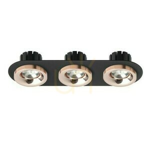 Sharm R Iii Zapuštěné svítidlo černá měď/měď 230 V Led 3x10 W 24° 3000 K small 1