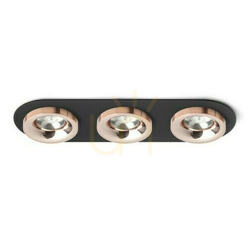 Kontrola Sharm R Iii Zapuštěné svítidlo černá měď/měď 230 V Led 3x10 W 24° 3000 K