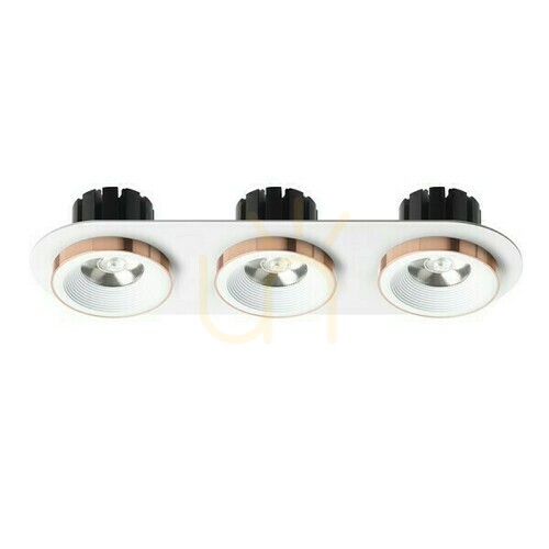 Kontrola Sharm R Iii Zapuštěné svítidlo White Copper 230 V Led 3x10 W 24° 3000 K