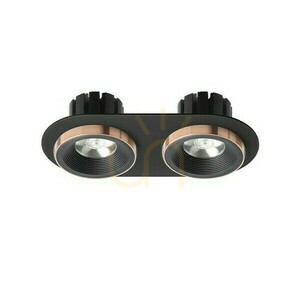 Sharm R Ii Black/Black Copper vestavné svítidlo 230 V Led 2x10 W 24° 3000 K small 1