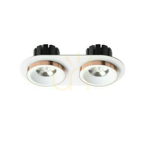 Kontrola Sharm R Ii Zapuštěné svítidlo White Copper 230 V Led 2x10 W 24° 3000 K