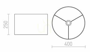 Stínidlo Rendl RON 40/25 R13050 – černý polycotton, bílé PVC uvnitř, 40 cm small 2