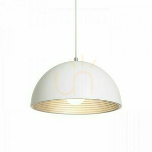 Carissima 40 matná bílá / stříbrošedá závěsná lampa 230 E27 42 W. small 1