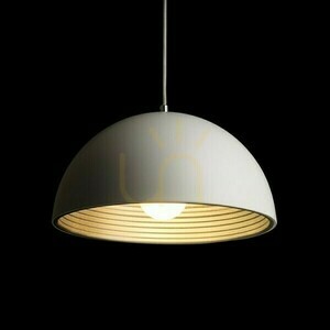 Carissima 40 matná bílá / stříbrošedá závěsná lampa 230 E27 42 W. small 2