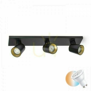 Kenny Iii černá/zlatá lampa pro povrchovou montáž 230 V Gu10 3x35 Watt. small 0