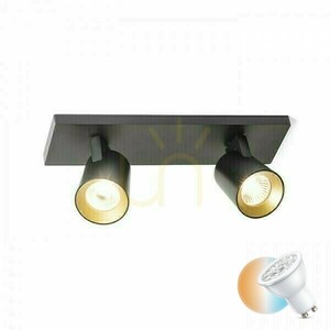 Kenny Ii černá/zlatá lampa pro povrchovou montáž 230 V Gu10 2x35 Watt. small 0