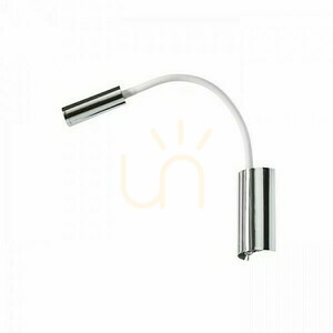 Nástěnné svítidlo Rendl SHOW, LED bodovka 3 W 240 lm 3000 K na husím krku, bílo-chromové, 47 cm small 1