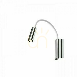 Nástěnné svítidlo Rendl SHOW, LED bodovka 3 W 240 lm 3000 K na husím krku, bílo-chromové, 47 cm small 0