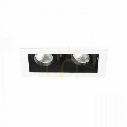 Kontrola Bondy Ii Zapuštěné svítidlo bílé 230 V Led 2x7 W 24° 3000 K