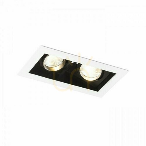 Kontrola Bondy Ii Zapuštěné svítidlo bílé 230 V Led 2x7 W 24° 3000 K