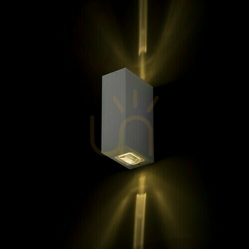 Kontrola Venkovní nástěnné svítidlo Nick Ii Brushed Aluminum 230 V Led 2x3 W 10° Ip54 3000 K