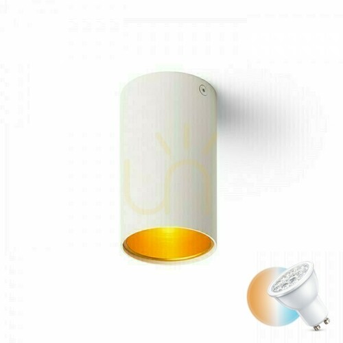 Kontrola Stropní svítidlo Matte White/Gold 230 V Gu10 35 Watt.