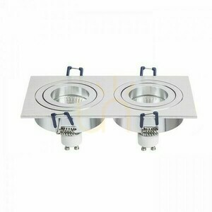 Svítidlo Pasadena Gu10 Sq Ii pro zapuštěné osvětlení z broušeného hliníku 230 V 2x50 W. 2 Svítidlo Pasadena Gu10 Sq Ii pro zapuštěné osvětlení z broušeného hliníku 230 V 2x50 W. small 2