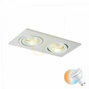 Svítidlo Pasadena Gu10 Sq Ii pro zapuštěné osvětlení z broušeného hliníku 230 V 2x50 W. 0 Svítidlo Pasadena Gu10 Sq Ii pro zapuštěné osvětlení z broušeného hliníku 230 V 2x50 W. small 0