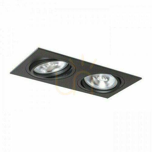 Kontrola Zápustné svítidlo Rendl Pasadena G53 SQ II černé 230 V 2×15 W R12705