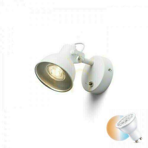 Kontrola Nástěnné svítidlo Rosita I nástěnné svítidlo Bílá/stříbrná šedá 230 V Led Gu10 9 W.