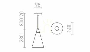 Závěsné svítidlo Rendl HEIDI R12380 z betonu a dřeva, E27, 14,8 cm small 7