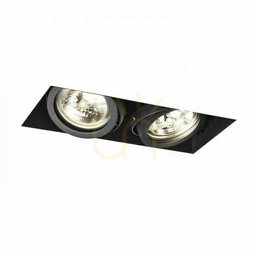 Kontrola Electra Ii Zapuštěné svítidlo černé 12 V G53 2x50 W.