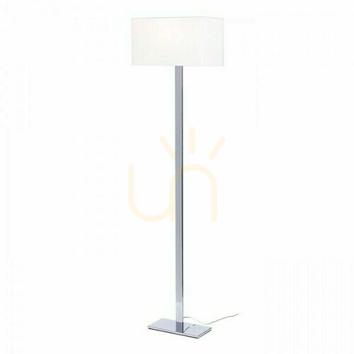 Kontrola Stojací lampa Plaza White Chrome 230 V E27 42 W.