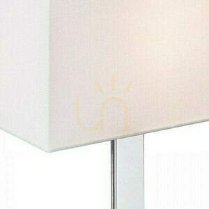 Stolní lampa Rendl PLAZA M bílá/chrom E27 15 W small 1