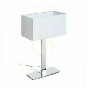 Stolní lampa Rendl PLAZA M bílá/chrom E27 15 W small 2