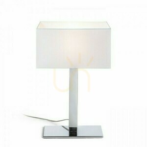 Stolní lampa Rendl PLAZA M bílá/chrom E27 15 W small 3