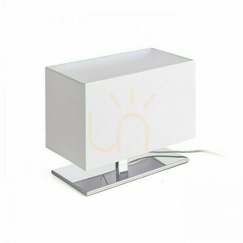 Kontrola Stolní lampa Plaza S Bílý chrom 230 V E27 42 W.