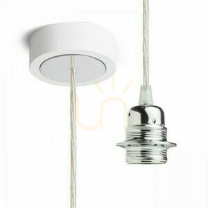 Závěsná sada Rendl HEX WB+TC+CHF+CHC1 230 V E27 max 15 W, bílá základna, transparentní kabel small 0