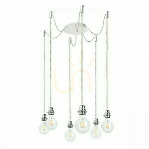 Závěsná sada Rendl KOMBIX 6 R11783, bílá/chrom, 6 × E27, kabely 3 m small 1