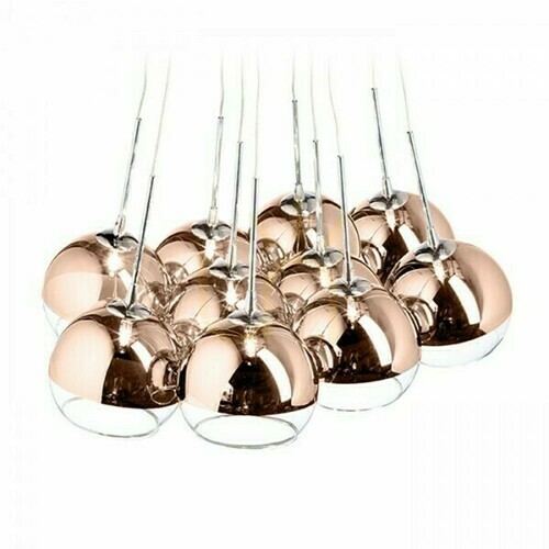 Kontrola Závěsná lampa Astral Copper Glass/Transparent Glass 230 V/12 V G4 10x20 W.