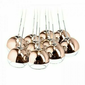 Závěsná lampa Astral Copper Glass/Transparent Glass 230 V/12 V G4 10x20 W. small 2