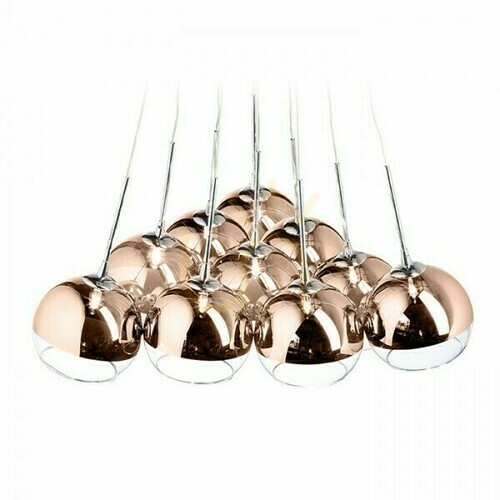 Kontrola Závěsná lampa Astral Copper Glass/Transparent Glass 230 V/12 V G4 10x20 W.