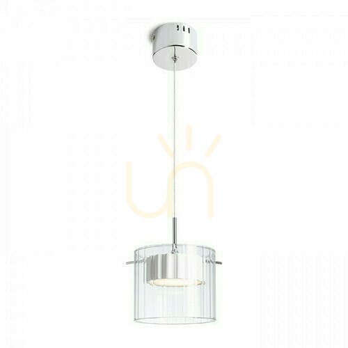 Kontrola Estra I Bílá transparentní skleněná závěsná lampa 230 V Led 5 W 3000 K