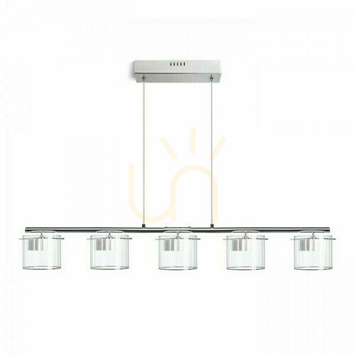 Kontrola Estra V White Transparent Glass Pendant Lamp 230 Led 5x5 W 3000 K