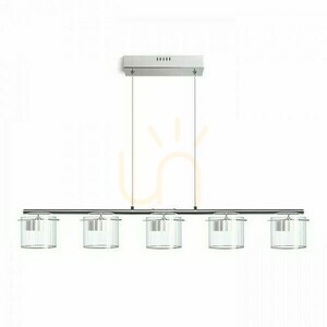 Estra V White Transparent Glass Pendant Lamp 230 Led 5x5 W 3000 K small 0