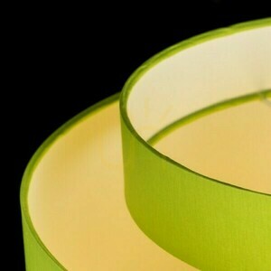 Stínidlo, stínidlo dvojité 40/30 Chintz Lime/White Pvc Max. 23 W small 3