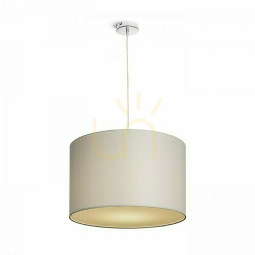 Kontrola Stínidlo Rendl RON 40/25 ze světle šedého chintzu / bílého PVC, E27, 40 cm, R11558