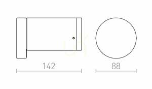 Venkovní nástěnné svítidlo Rendl SONET R11170 antracit, LED 7 W, 3000 K, IP54 small 8