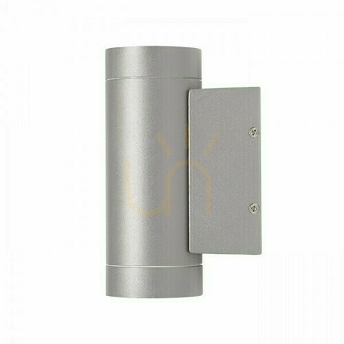 Kontrola Venkovní nástěnné svítidlo Mizzi Ii Silver Grey 230 V Gu10 2x35 W Ip54