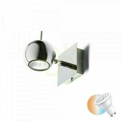 Kontrola Lesklé I Povrchová lampa chrom 230 V Led Gu10 8 W.