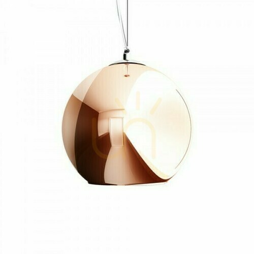 Kontrola Beau Monde 25 Měděná skleněná závěsná lampa 230 V E27 W.