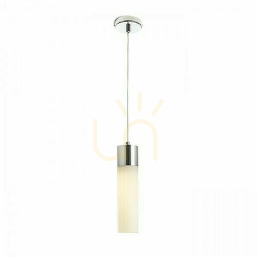 Kontrola Osm závěsných svítidel z opálového skla/chromu 230 V E27 28 W.