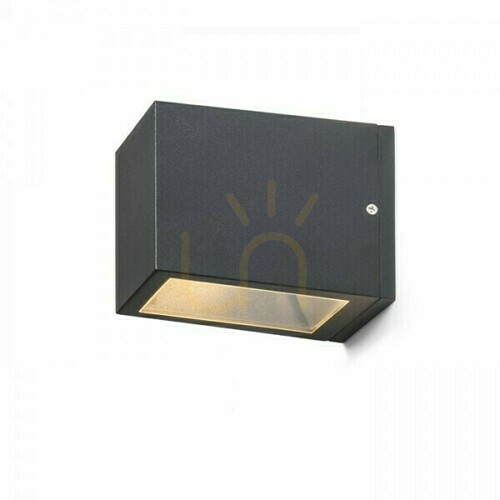 Kontrola Nástěnné svítidlo Cabox Ii antracit 230 V E27 70 W Ip54
