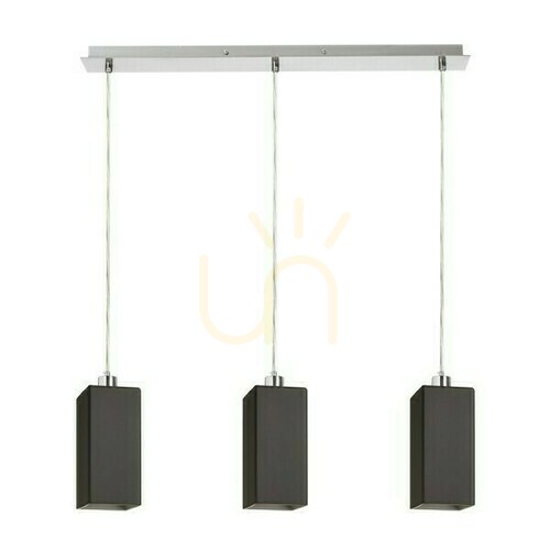 Kontrola Liz Iii 60 závěsné svítidlo černé sklo/niklová matná 230 V Led E27 3x11 W.