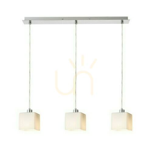 Kontrola Dados Iii 60 Opálové sklo/matný nikl Závěsné svítidlo 230 V Led E27 3x11 W.